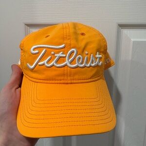 Titleist Pro V1 Footjoy Vibrant Orange Cap with White Logo Golf Lightweight